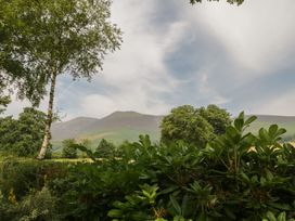 A view of mountains and trees in the outdoors at Watendlath in Keswick