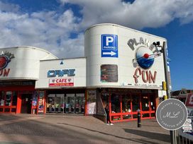 an entertainment venue entrance with games and a cafe at Planet Fun in Ingoldmells