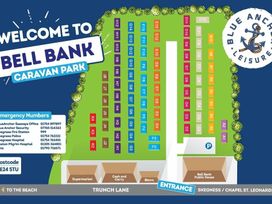 a map of Bell Bank Caravan Park showing layout and amenities at Bell Bank Caravan Park - Holiday Accommodation 20266 Chapel St Leonards