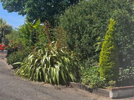 A garden with various plants and a pathway at Ty Nain in Bethel