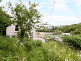 A view of buildings and a tree with grass in the foreground at Fronglyd Aberporth