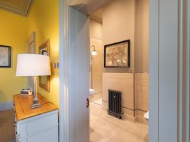 A bathroom with a shower and toilet at The Country House Cumbria Castle Carrock