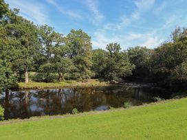 A river surrounded by trees and grass at Green Bank in Betws-Y-Coed