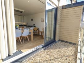 A dining room visible from an outdoor area at Seafern House 36B in Poole