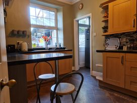 A kitchen with a sink and counter at Sea View Escape in Penmaenmawr