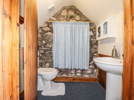 A bathroom with a toilet and sink at Ty Felin in Newport