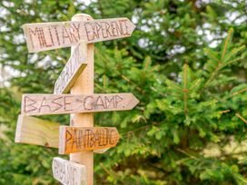A signpost with directions at Tennyson Spa in Louth