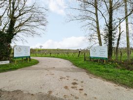 A road leading to a vineyard at Valley Farm near Halesworth