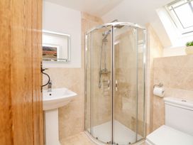 A bathroom with a shower and sink at Lake View in Crediton