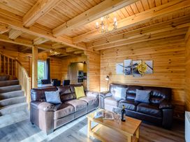 A living room with a sofa and coffee table at Birch Spa (Pet) Carlton Miniott near Thirsk