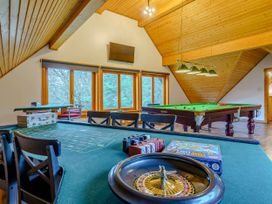 A game room with a roulette table and pool table at The Braveheart (Pet) Dundee