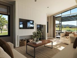 A living room with a sofa and coffee table at Fell Side in Penrith