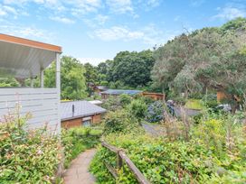 View of houses and greenery at Morva Spa Pet Perranporth