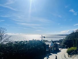 A view of the sea and pier from a hillside at 2A Hamilton Road in Felixstowe
