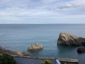 A view of the sea and rocks at Val's Seaview in Ilfracombe
