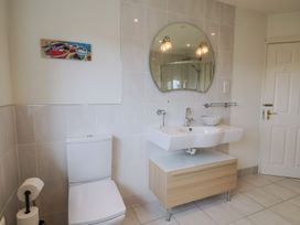 A bathroom with a sink and toilet at Hawksdown in Lyme Regis