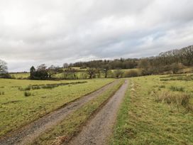 A gravel road winding through a grassy landscape at Birkbank Farm in Cockermouth