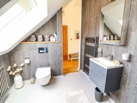 A bathroom with a sink and toilet at Lakes View in Keswick