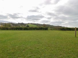 An outdoor area with grass and a hedge at The Annexe at Cherry Cottage Upton St Leonards