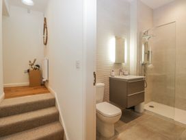 A bathroom with a shower and toilet at Ambwray in Ambleside
