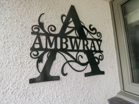 A sign with the name Ambwray on a wall at Ambwray Ambleside