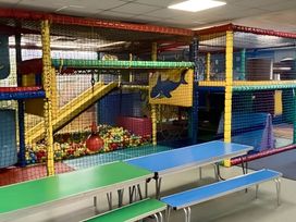 A play area with a slide and ball pit at Static Caravan Mallard Rise 22 Hoburne Devon Bay Paignton