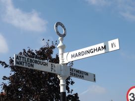 A signpost indicating directions to various locations at Cutbush Farmhouse in Norwich