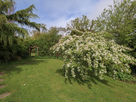 A garden with a flowering tree and a path at Millmead House Portesham