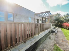 An outdoor area with decking and steps at Warleggan Redruth