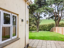 An outdoor area with a view of trees and grass at The Station House in Blackmoor Gate near Parracombe