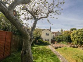 A garden with a tree and a house in the background at 12 West Street Weymouth