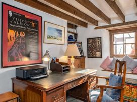 A study with a desk and a printer at Trehaverock Cottage St. Endellion near Port Isaac
