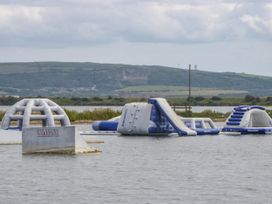 Inflatable structures at Porth Havigg Wakepark in Haverigg