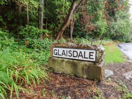 A Glaisdale sign next to a road in Glaisdale