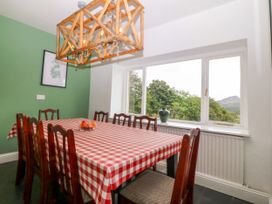 A dining room with a table and chairs at Ty Mawr in Criccieth