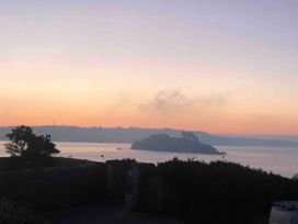A view of an island and water at Beautiful Sea Front Cottage in Plymouth
