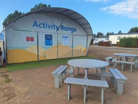 Activity range with tables and benches at Haven Seashore, Great Yarmouth