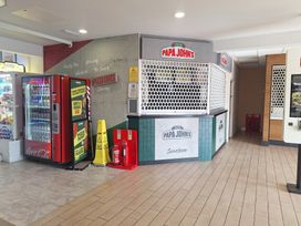 A pizza counter and vending machine in a fast food area at Haven Seashore, Great Yarmouth