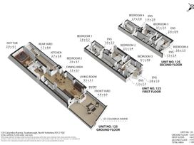 A floor plan showing rooms and dimensions at 125 Columbus Ravine Scarborough