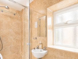 A bathroom with a shower and sink at 127 Columbus Ravine Scarborough