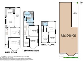 A property floor plan with rooms including kitchen, dining room, and bedrooms at 22 Ashville Avenue, Scarborough