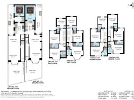 A floor plan illustration of units at The Ravines in Scarborough