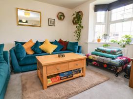A living room with a sofa and coffee table at Manning's View in Barnstaple