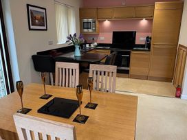 A kitchen with dining area at River Tamar Couples Retreat Dog Friendly Newbridge