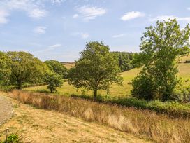 A view of trees and a field at Cosy Luxury Owls Roost Hut with Private Hot Tub Little Deptford Farm near Umberleigh