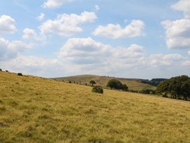 A landscape with grassland and hills at Little Moorgate in Okehampton