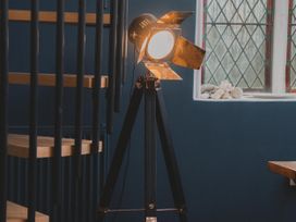 A lamp and staircase found at Chapel of Arts in Criccieth