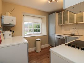 A kitchen with a window and appliances at Brookleigh in Hutton-le-Hole