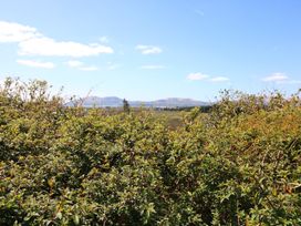 A landscape view with bushes and mountains at Fuschia Cottage, Waterville, County Kerry