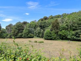 A field with trees and a clear sky at The Lambing Shed in Dyserth near Prestatyn